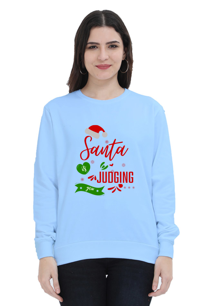 WOMEN || SWEATSHIRT || FUNNY QUOTES || MERRY CHRISTMAS || SANTA CLAUS || HUMOR || HOLIDAY FASHION || PHRASES || WINTER WEAR