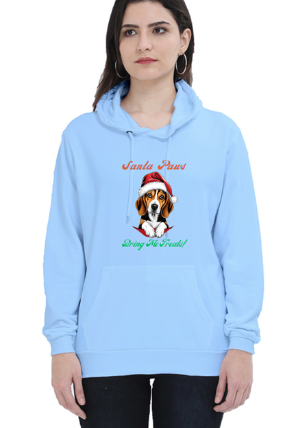 WOMEN || HOODIE SWEATSHIRT || MERRY CHRISTMAS || DOG LOVER || CUTE DOG || BEAGLE || SANTA CLAUS || CHRISTMAS GIFT || GIFT IDEAS || WINTER WEAR