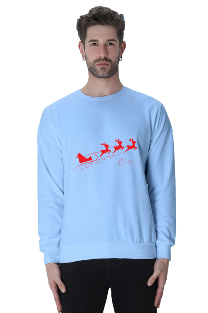 MEN || SWEATSHIRT || MERRY CHRISTMAS || SANTA CLAUS || REINDEER || ILLUSTRATION || GRAPHIC DESIGN || HOLIDAY FASHION || CHRISTMAS GIFTS || WINTER WEAR