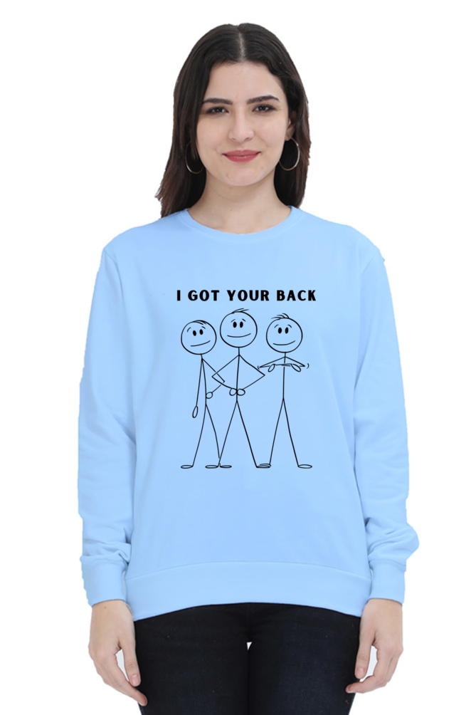 WOMEN || SWEATSHIRT || MOTIVATIONAL || I GOT YOUR BACK || TRENDY WOMEN'S FASHION