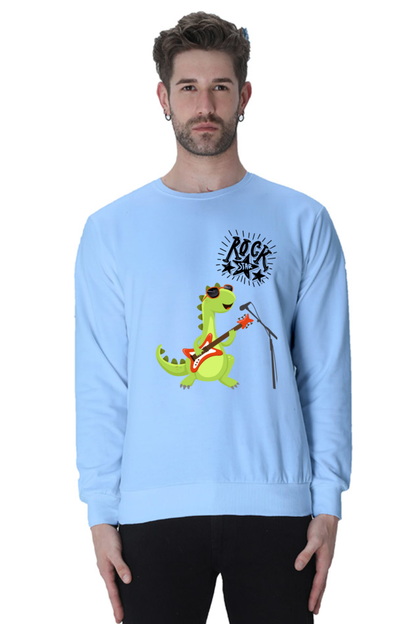 MEN || SWEATSHIRT || CARTOON || DINOSAUR || ROCKSTAR || GUITAR || FUNNY || HUMOROUS || TRENDY || FASHION