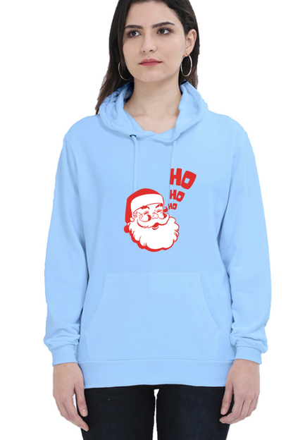 WOMEN || HOODIE SWEATSHIRT || STREETWEAR || MERRY CHRISTMAS || SANTA CLAUS || HO HO HO || HOLIDAY FASHION || CUTE SANTA || GRAPHIC DESIGN || CHRISTMAS GIFTS || WINTER WEAR