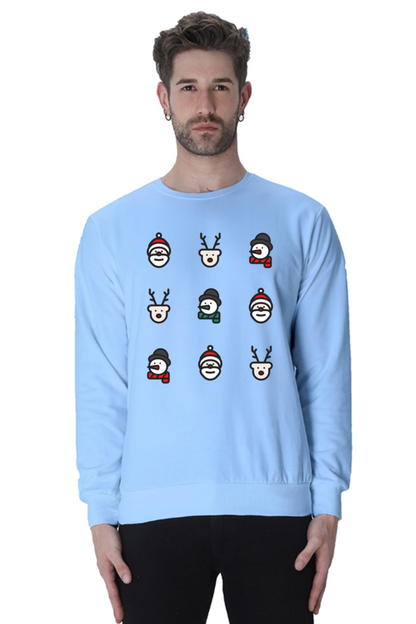 MEN || SWEATSHIRT || MERRY CHRISTMAS || CHRISTMAS ICON || STREETWEAR || SANTA CLAUS || REINDEER || SNOWMAN || HOLIDAY FASHION || CHRISTMAS GIFTS || WINTER WEAR