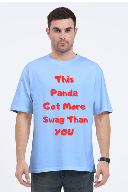 MEN || ROUND NECK OVERSIZED CLASSIC T-SHIRT || CUTE PANDA || FUNNY QUOTES || PANDA BEAR || ANIMAL PRINT || ANIME || FASHION || LITTLE PANDA || LUNGI || BACK DESIGN || WINTER WEAR