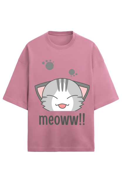 WOMEN || OVERSIZED T-SHIRT || CAT || ANIME || ANIMAL PRINT || CAT LOVER || CUTE CAT || KITTEN || FUNNY || ANIMAL LOVER || GRAPHIC DESIGN || GIFT FOR HER || WINTER WEAR