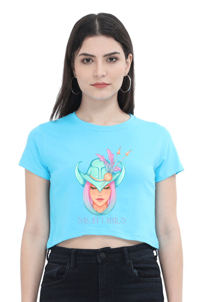 WOMEN || CROP TOP || ZODIAC SIGN || ASTROLOGY || SAGITTARIUS || FREEDOM || COWBOY HAT || COWGIRL || BIRTHDAY || GIFT FOR HER