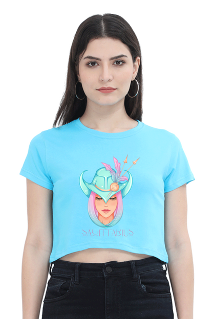 WOMEN || CROP TOP || ZODIAC SIGN || ASTROLOGY || SAGITTARIUS || FREEDOM || COWBOY HAT || COWGIRL || BIRTHDAY || GIFT FOR HER