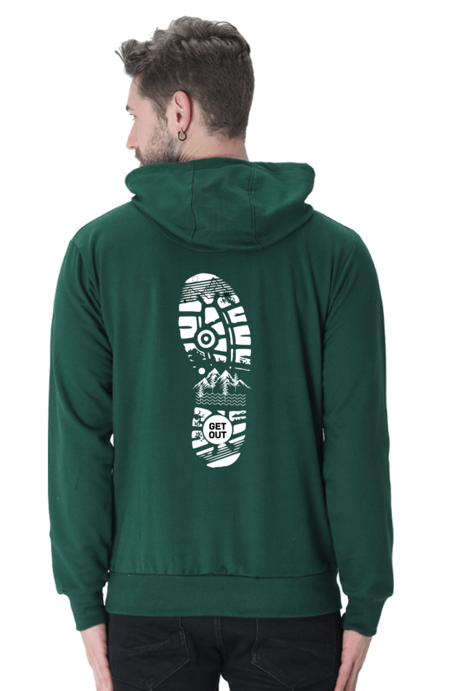 MEN || HOODIE SWEATSHIRT || TRAVEL || MOUNTAIN AND TREES || WINTER WEAR || BACK DESIGN