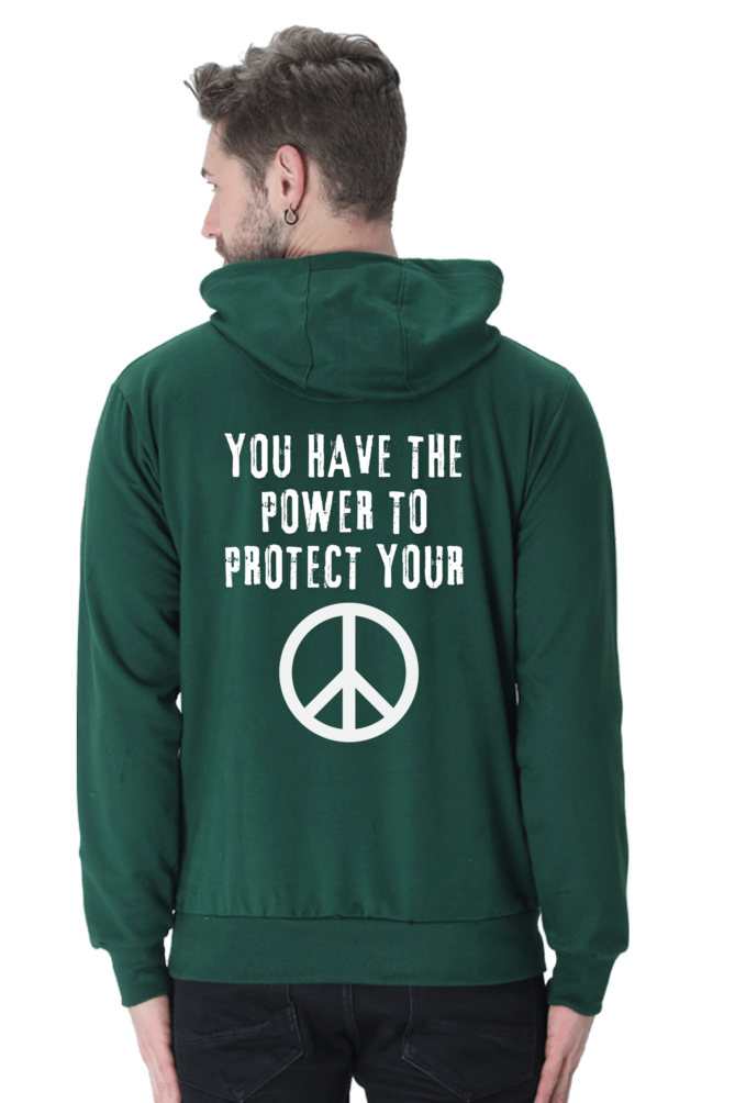 MEN || HOODIE SWEATSHIRT || PEACE SIGN || YOGA