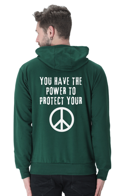 MEN || HOODIE SWEATSHIRT || PEACE SIGN || YOGA