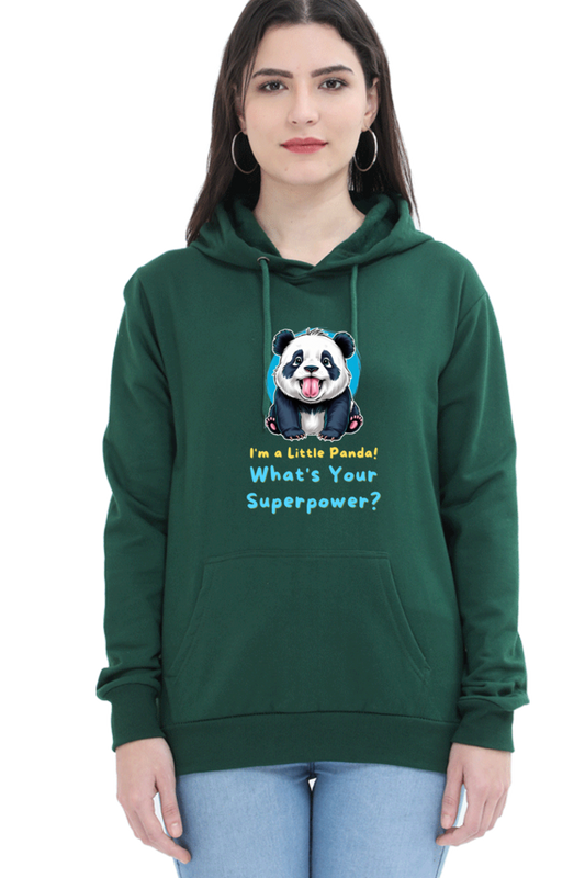 WOMEN || HOODIE SWEATSHIRT || CUTE PANDA || FUNNY QUOTES || PANDA BEAR || VECTOT ART || ANIMAL PRINT || ANIME || FASHION || LITTLE PANDA || GIFT FOR HER || WINTER WEAR