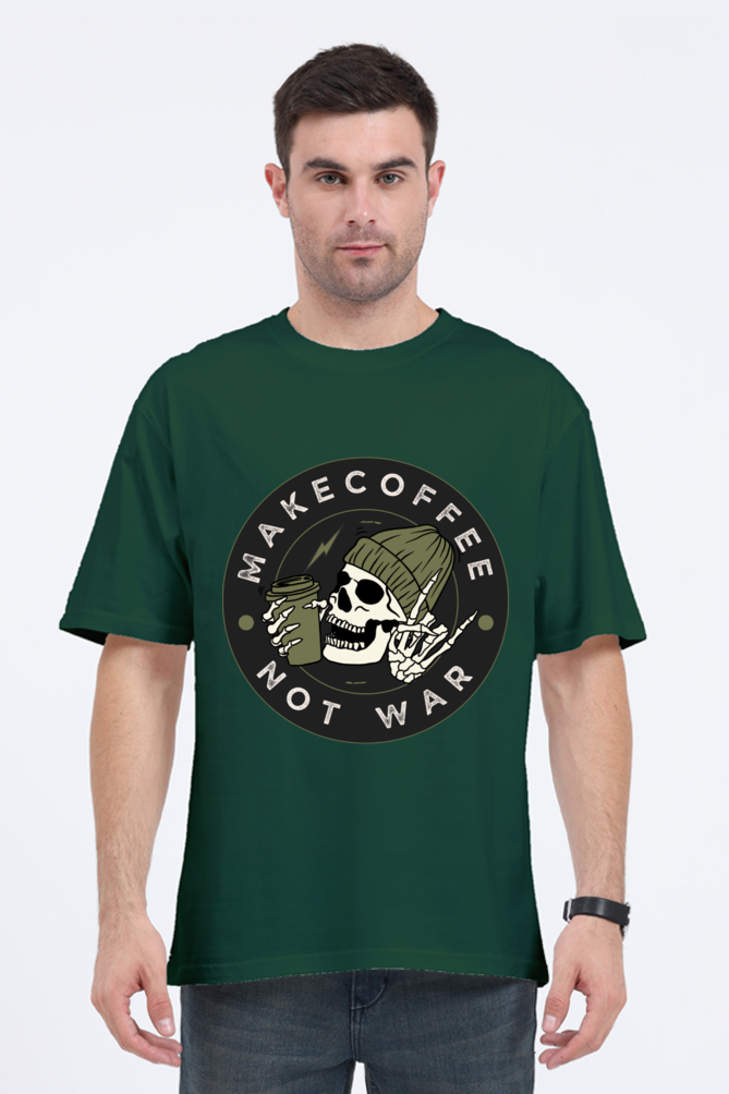 MEN || ROUND NECK OVERSIZED CLASSIC T-SHIRT || STREETWEAR || STREET ART || COFFEE LOVER || COFFEE ADDICT || SKULL || ZOMBIE || FUNNY QUOTES || MINIMALIST