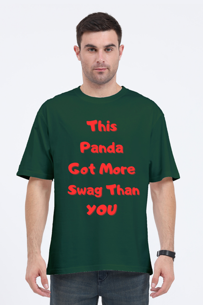 MEN || ROUND NECK OVERSIZED CLASSIC T-SHIRT || CUTE PANDA || FUNNY QUOTES || PANDA BEAR || ANIMAL PRINT || ANIME || FASHION || LITTLE PANDA || LUNGI || BACK DESIGN || WINTER WEAR