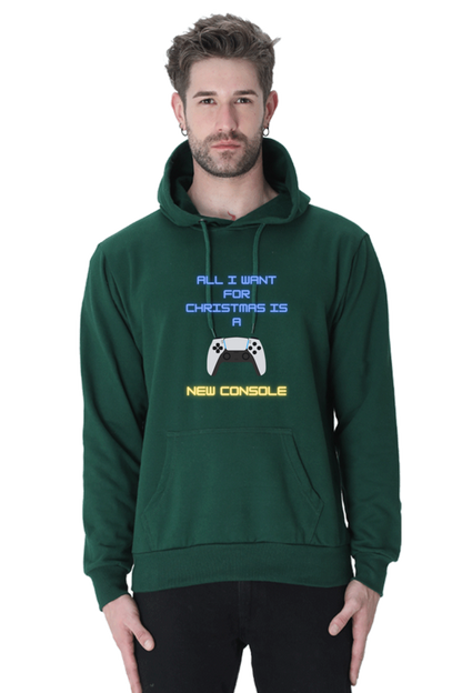 MEN || HOODIE SWEATSHIRT || MERRY CHRISTMAS || STREETWEAR || PLAYSTATION CONSOLE || VECTOR ART || GAMER GIFT || GAMER STYLE || GAMING LOVER || ALL I WANT FOR CHRISTMAS IS A NEW CONSOLE