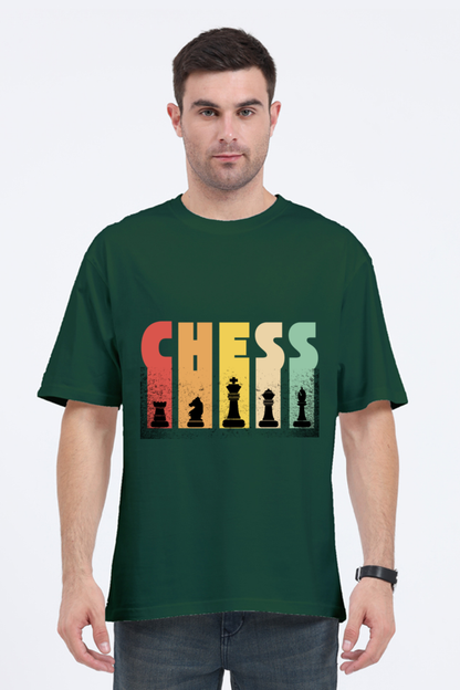 MEN || ROUND NECK OVERSIZED CLASSIC T-SHIRT || CHESS LOVER