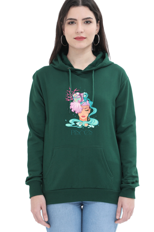 WOMEN || HOODIE SWEATSHIRT || ZODIAC SIGN || ASTROLOGY || PISCES || ROMANTIC || LOWBROW || SPIRITUAL || FISH || MERMAID || BIRTHDAY || GIFT FOR HER