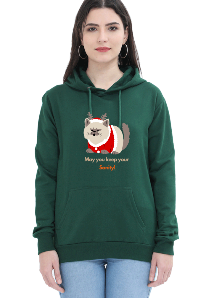 WOMEN || HOODIE SWEATSHIRT || STREETWEAR || MERRY CHRISTMAS || CAT || ANIME || ANIMAL PRINT || CAT LOVER || CUTE CAT || KITTEN || FUNNY || ANIMAL LOVER || CAT MEME || HOLIDAY FASHION || CHRISTMAS GIFTS || WINTER WEAR