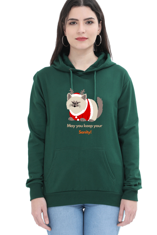 WOMEN || HOODIE SWEATSHIRT || STREETWEAR || MERRY CHRISTMAS || CAT || ANIME || ANIMAL PRINT || CAT LOVER || CUTE CAT || KITTEN || FUNNY || ANIMAL LOVER || CAT MEME || HOLIDAY FASHION || CHRISTMAS GIFTS || WINTER WEAR