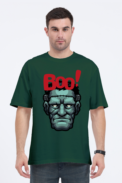 MEN || ROUND NECK OVERSIZED CLASSIC T-SHIRT || STREETWEAR || MONSTER || FRANKENSTEIN || GRAPHIC DESIGN || HALLOWEEN