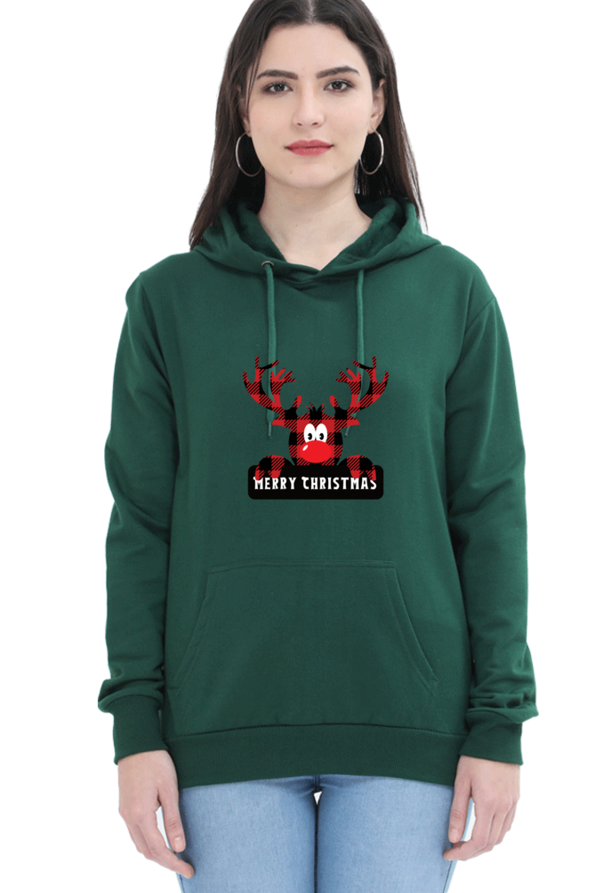 WOMEN || HOODIE SWEATSHIRT || STREETWEAR ||  MERRY CHRISTMAS || SANTA CLAUS || REINDEER || HOLIDAY FASHION || CHRISTMAS GIFTS || WINTER WEAR