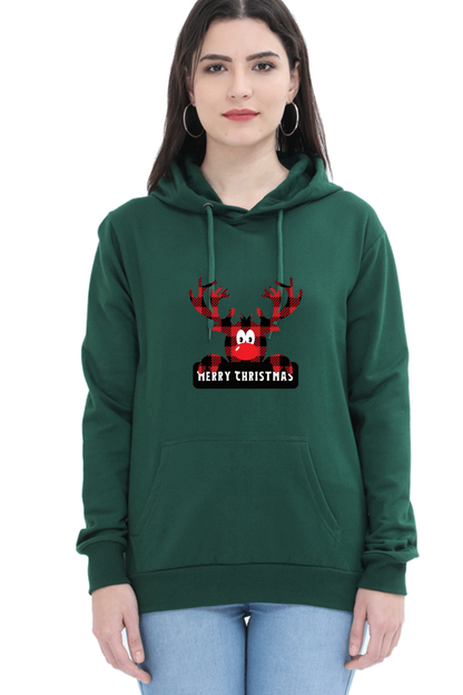 WOMEN || HOODIE SWEATSHIRT || STREETWEAR ||  MERRY CHRISTMAS || SANTA CLAUS || REINDEER || HOLIDAY FASHION || CHRISTMAS GIFTS || WINTER WEAR