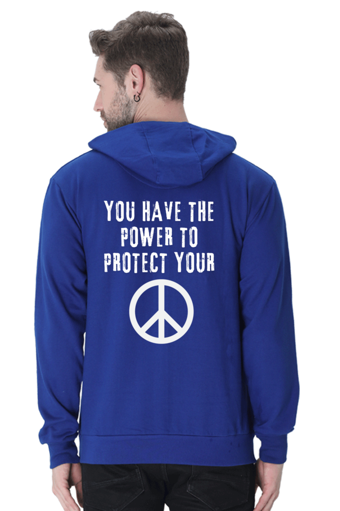 MEN || HOODIE SWEATSHIRT || PEACE SIGN || YOGA