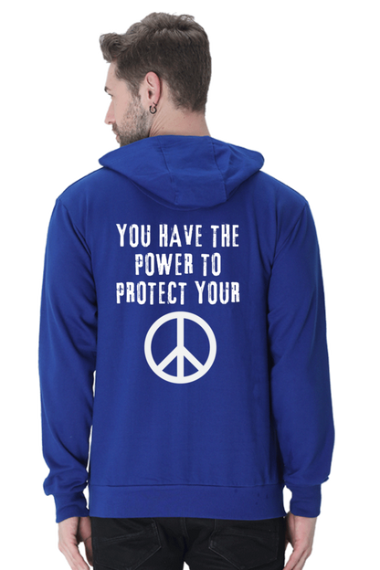 MEN || HOODIE SWEATSHIRT || PEACE SIGN || YOGA