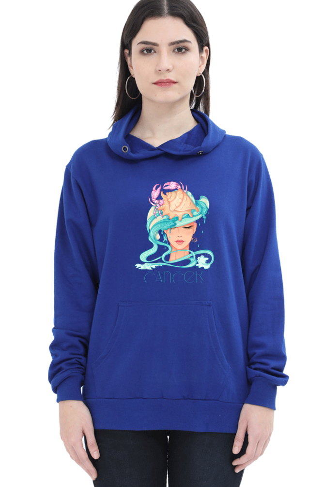 WOMEN || HOODIE SWEATSHIRT || ZODIAC SIGN || ASTROLOGY || CANCER || CRAB DESIGN || PSYCHEDELIC ART || BIRTHDAY || GIFTS FOR HER