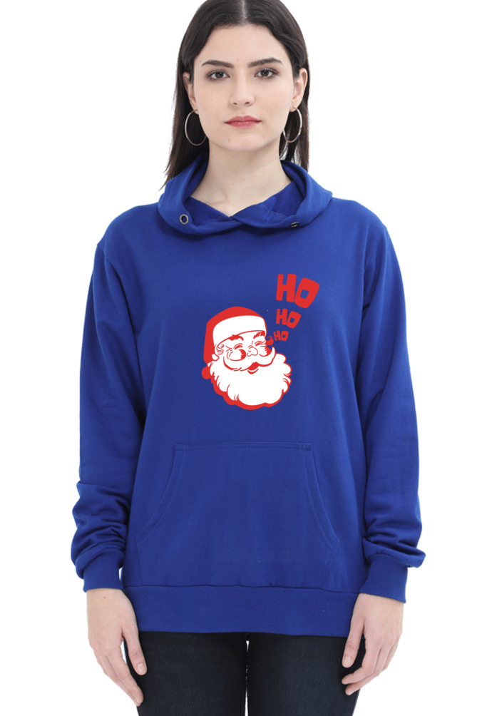 WOMEN || HOODIE SWEATSHIRT || STREETWEAR || MERRY CHRISTMAS || SANTA CLAUS || HO HO HO || HOLIDAY FASHION || CUTE SANTA || GRAPHIC DESIGN || CHRISTMAS GIFTS || WINTER WEAR