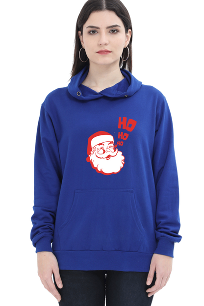 WOMEN || HOODIE SWEATSHIRT || STREETWEAR || MERRY CHRISTMAS || SANTA CLAUS || HO HO HO || HOLIDAY FASHION || CUTE SANTA || GRAPHIC DESIGN || CHRISTMAS GIFTS || WINTER WEAR