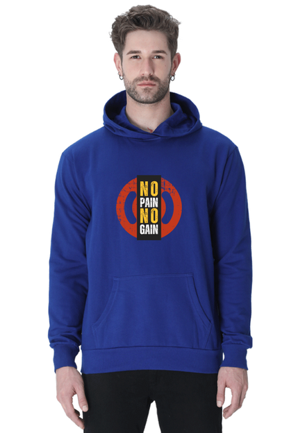 MEN || HOODIE SWEATSHIRT || MOTIVATIONAL QUOTE || NO PAIN NO GAIN