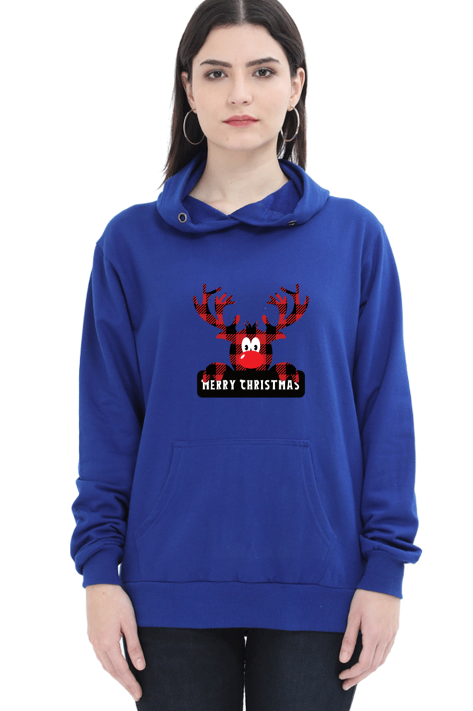 WOMEN || HOODIE SWEATSHIRT || STREETWEAR ||  MERRY CHRISTMAS || SANTA CLAUS || REINDEER || HOLIDAY FASHION || CHRISTMAS GIFTS || WINTER WEAR