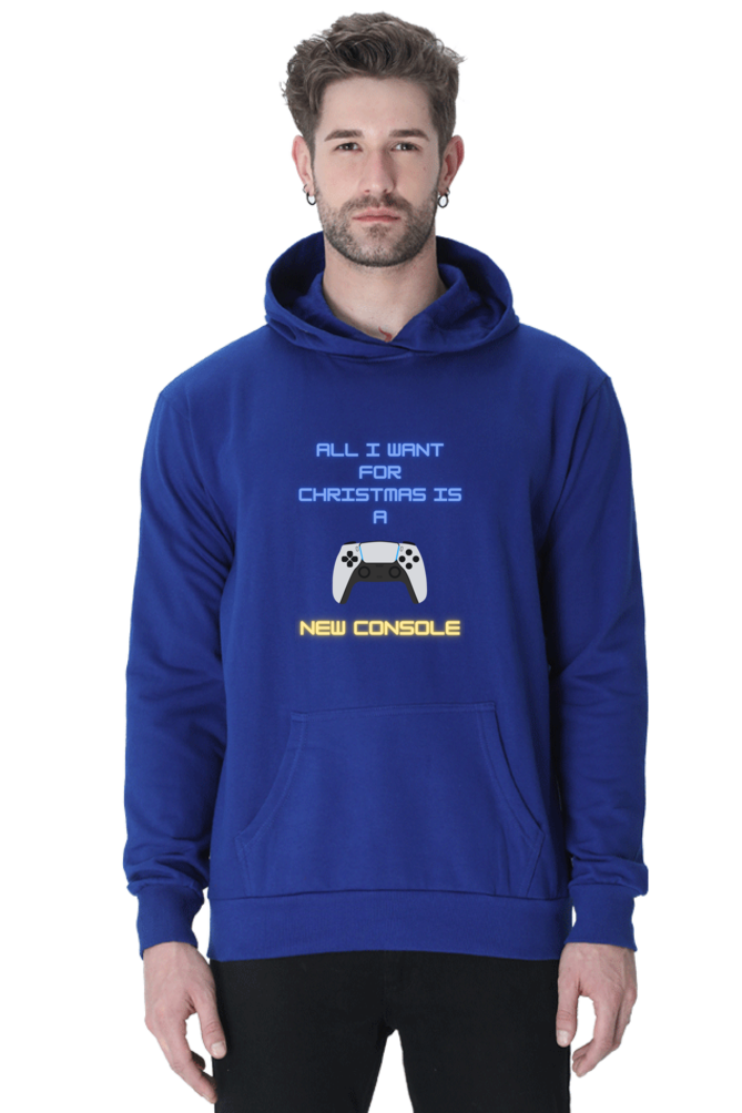 MEN || HOODIE SWEATSHIRT || MERRY CHRISTMAS || STREETWEAR || PLAYSTATION CONSOLE || VECTOR ART || GAMER GIFT || GAMER STYLE || GAMING LOVER || ALL I WANT FOR CHRISTMAS IS A NEW CONSOLE