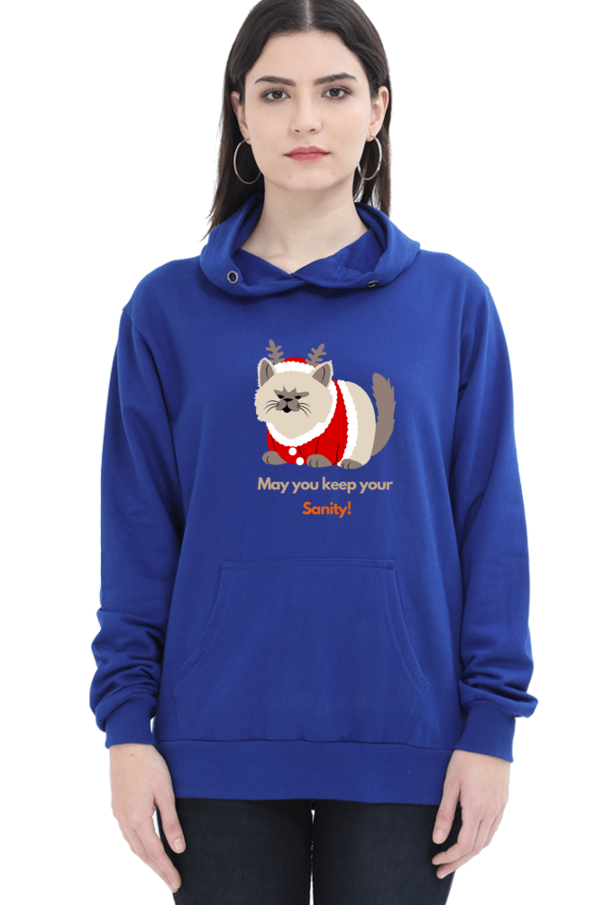 WOMEN || HOODIE SWEATSHIRT || STREETWEAR || MERRY CHRISTMAS || CAT || ANIME || ANIMAL PRINT || CAT LOVER || CUTE CAT || KITTEN || FUNNY || ANIMAL LOVER || CAT MEME || HOLIDAY FASHION || CHRISTMAS GIFTS || WINTER WEAR