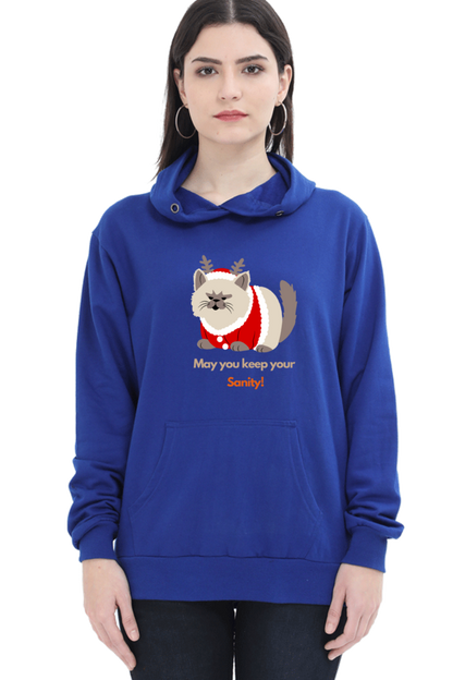 WOMEN || HOODIE SWEATSHIRT || STREETWEAR || MERRY CHRISTMAS || CAT || ANIME || ANIMAL PRINT || CAT LOVER || CUTE CAT || KITTEN || FUNNY || ANIMAL LOVER || CAT MEME || HOLIDAY FASHION || CHRISTMAS GIFTS || WINTER WEAR