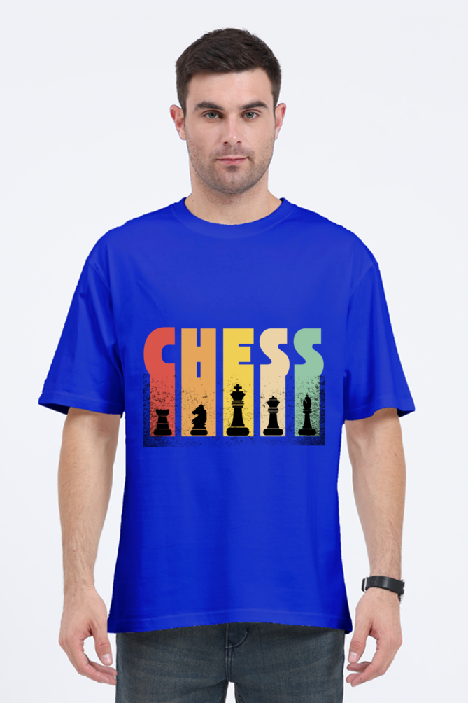 MEN || ROUND NECK OVERSIZED CLASSIC T-SHIRT || CHESS LOVER