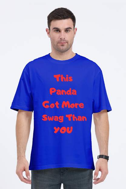 MEN || ROUND NECK OVERSIZED CLASSIC T-SHIRT || CUTE PANDA || FUNNY QUOTES || PANDA BEAR || ANIMAL PRINT || ANIME || FASHION || LITTLE PANDA || LUNGI || BACK DESIGN || WINTER WEAR