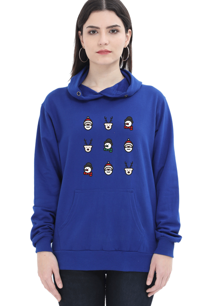 WOMEN || HOODIE SWEATSHIRT || MERRY CHRISTMAS || CHRISTMAS ICON || STREETWEAR || SANTA CLAUS || REINDEER || SNOWMAN || HOLIDAY FASHION || MINIMALIST || CHRISTMAS GIFTS || WINTER WEAR