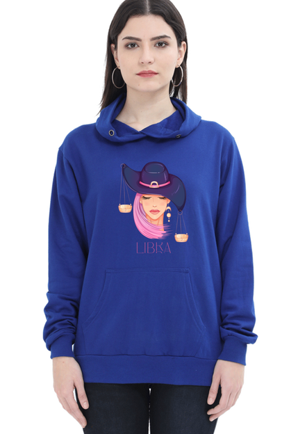 WOMEN || HOODIE SWEATSHIRT || ZODIAC SIGN || ASTROLOGY || LIBRA ||  EXTROVERT || FRIENDLY || EARRINGS DESIGN || ELEGANT || VECTOR ART || BIRTHDAY || GIFT FOR HER