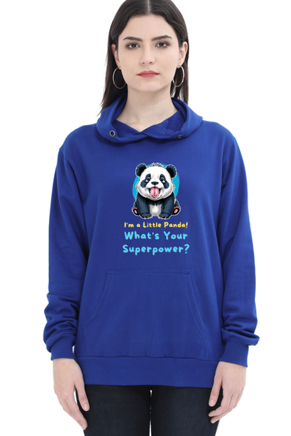 WOMEN || HOODIE SWEATSHIRT || CUTE PANDA || FUNNY QUOTES || PANDA BEAR || VECTOT ART || ANIMAL PRINT || ANIME || FASHION || LITTLE PANDA || GIFT FOR HER || WINTER WEAR