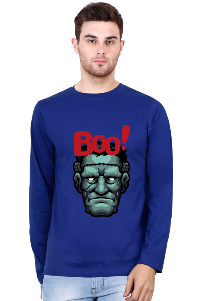 MEN || ROUND NECK FULL SLEEVES T-SHIRT || STREETWEAR || MONSTER || FRANKENSTEIN || GRAPHIC DESIGN || HALLOWEEN