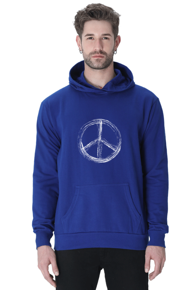 MEN || HOODIE SWEATSHIRT || PEACE SIGN || YOGA