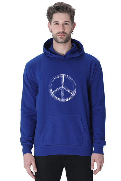 MEN || HOODIE SWEATSHIRT || PEACE SIGN || YOGA