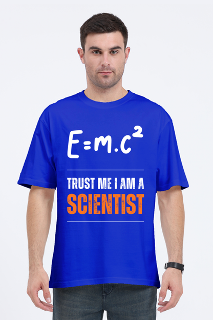 MEN || ROUND NECK OVERSIZED CLASSIC T-SHIRT || SCIENCE LOVER || SCIENTIST || EDUCATIONAL || E=mc²